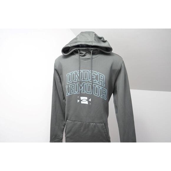Under Armour Fleece Hoodie Sweatshirt Performance Green Athletic Mens Sz Large - Picture 1 of 8